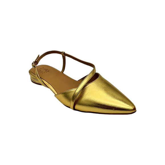 Naturalizer Shoes - Naturalizer Women Hawaii Pointed Toe Slingback Flats Gold - Wide